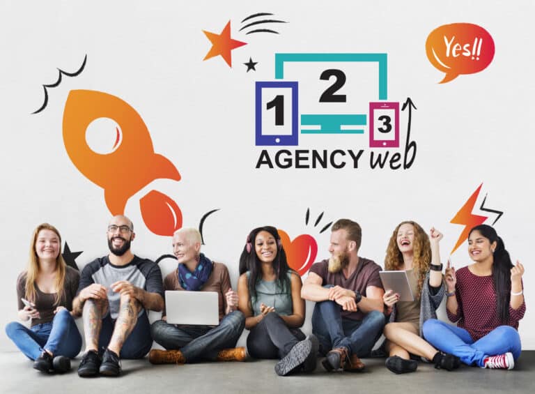 Création de site web — visuel original de 123 Agency Web